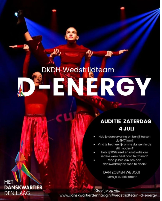 Wedstrijdteam D Energy van dansschool Het Danskwartier Den Haag